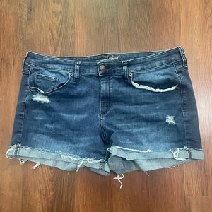 Distressed Denim Shorts